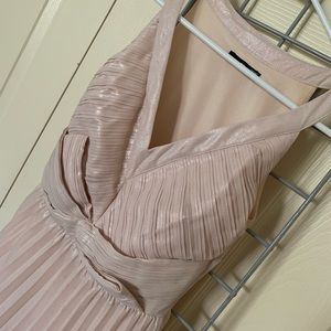 ASOS blush colored bridesmaid dress
